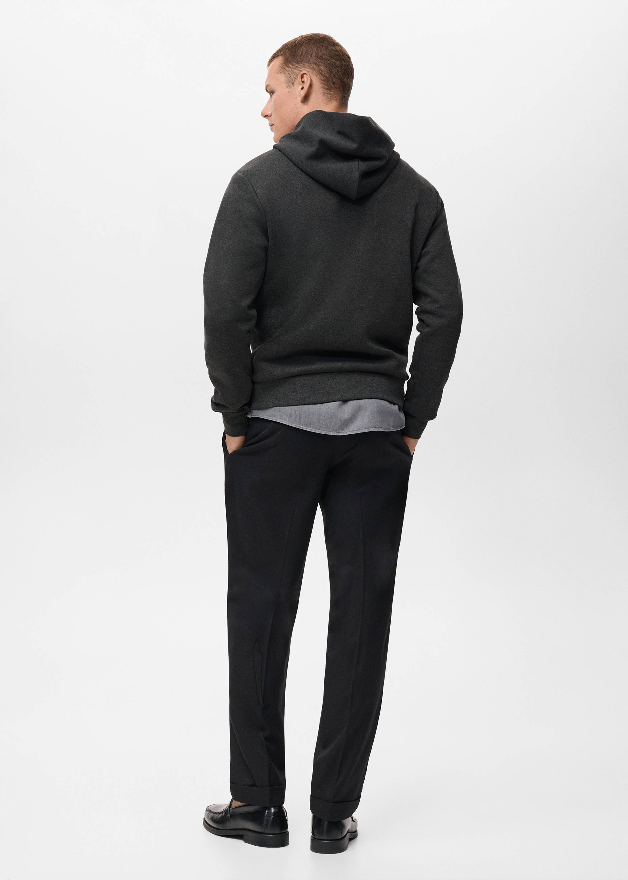 Sudadera capucha regular fit - Reverso del artículo, Gris oscuro vigoré. Ref: 17085972-00.