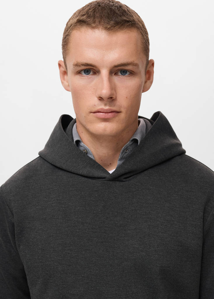 Regular-fit hoodie — Dark Heather Grey