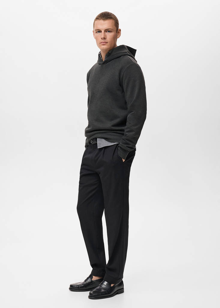 Regular-fit hoodie — Dark Heather Grey