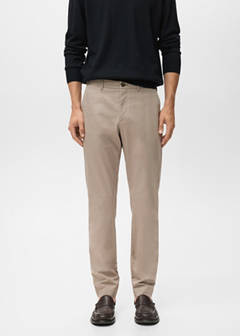 Dublino slim-fit chino trousers — Beige 1