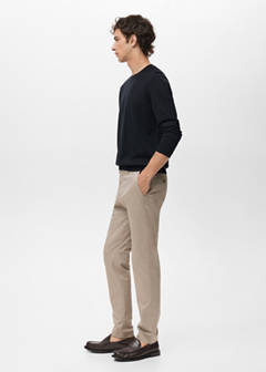 Dublino slim-fit chino trousers — Beige 5
