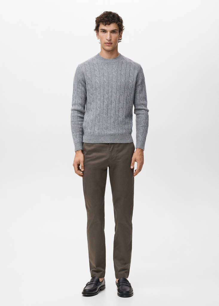 MANGO MAN - Pantalon Dublino chino slim-fit chocolat - 42