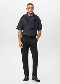 Dublino slim-fit chino trousers — Black 2
