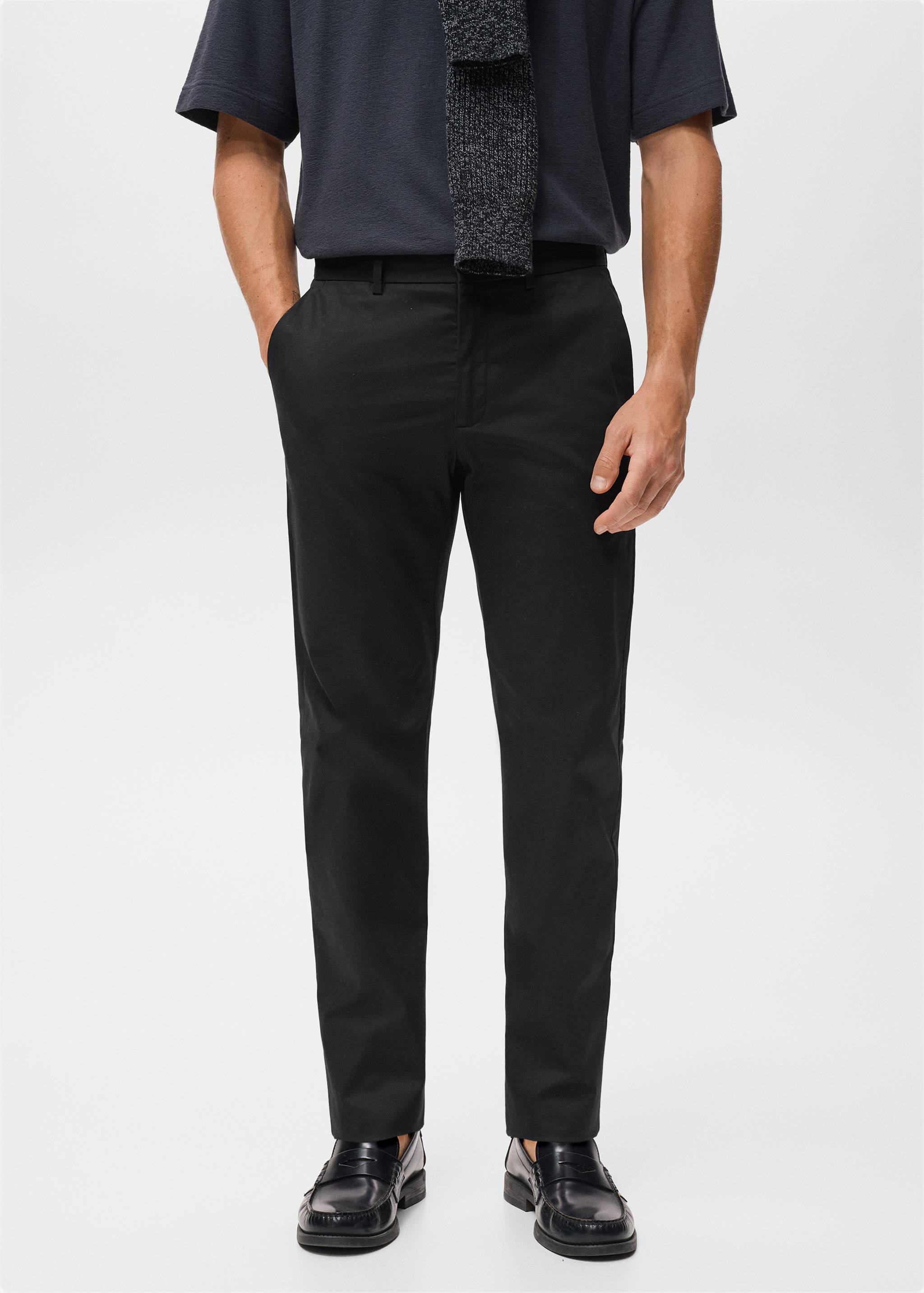 Dublino slim-fit chino trousers - Medium plane