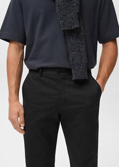 Dublino slim-fit chino trousers — Black 4