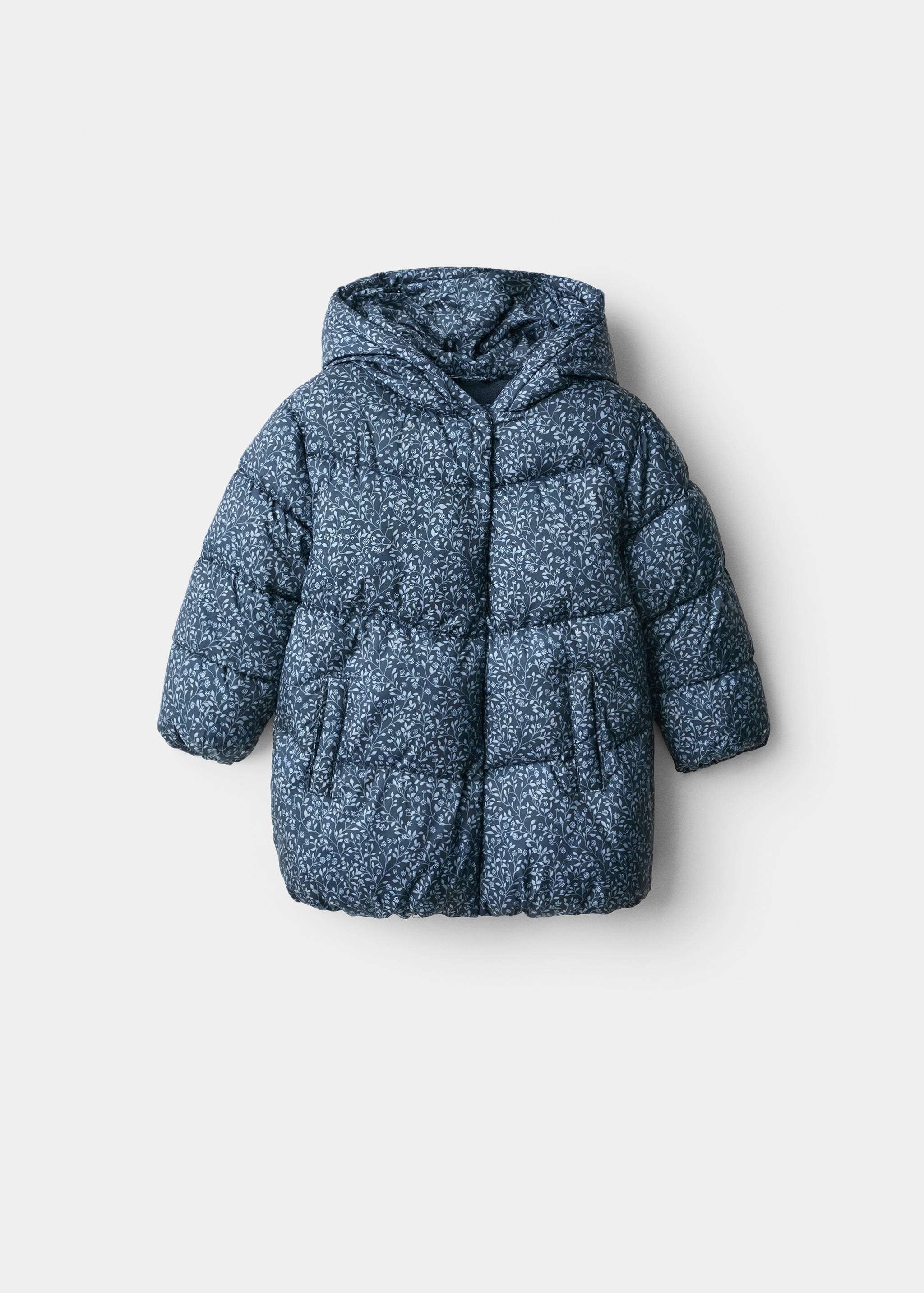 Long padded floral anorak - Article without model