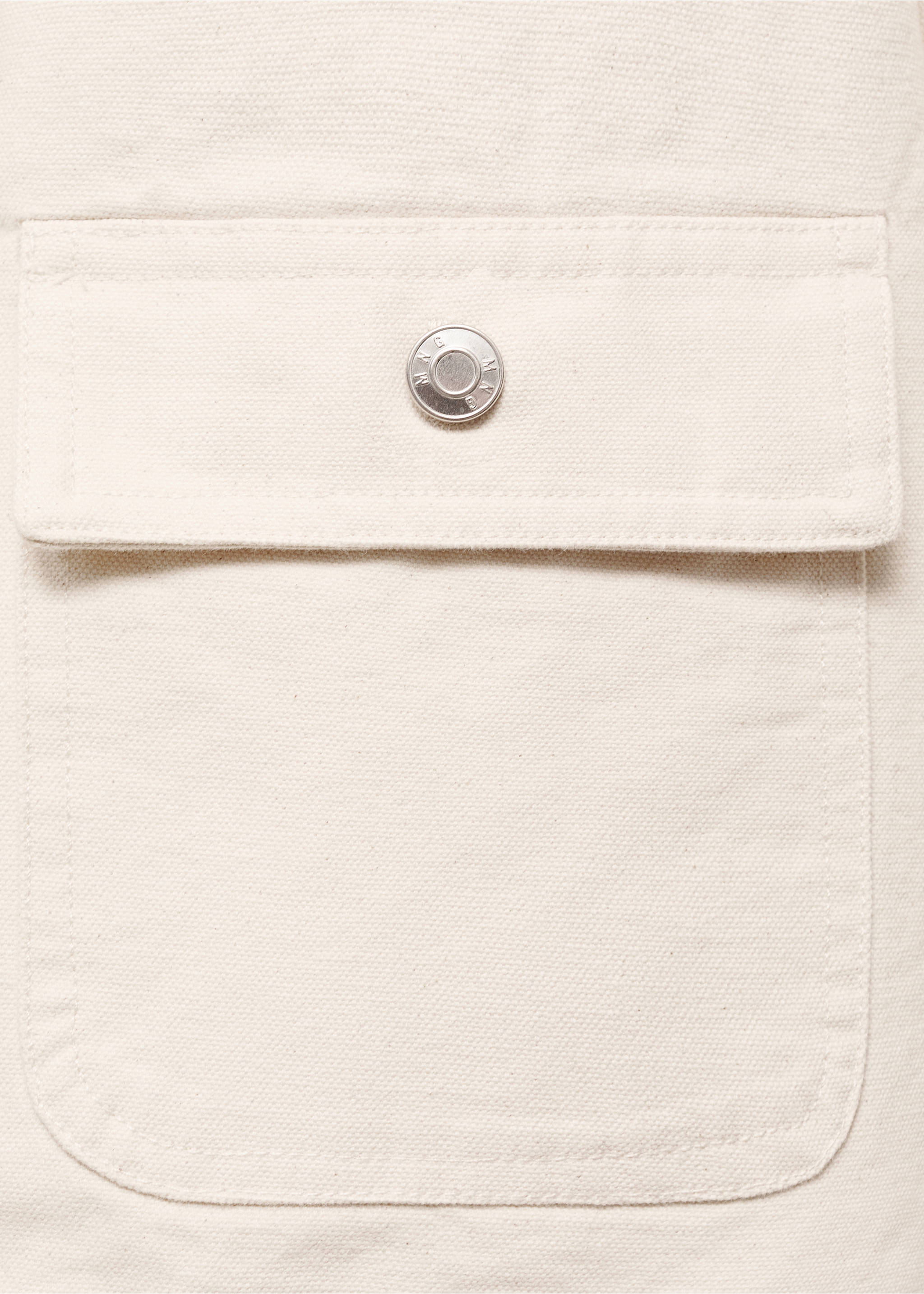 Parka en jean avec col en velours côtelé - Détail de l'article 8, Écru. Ref: 17085975-00.