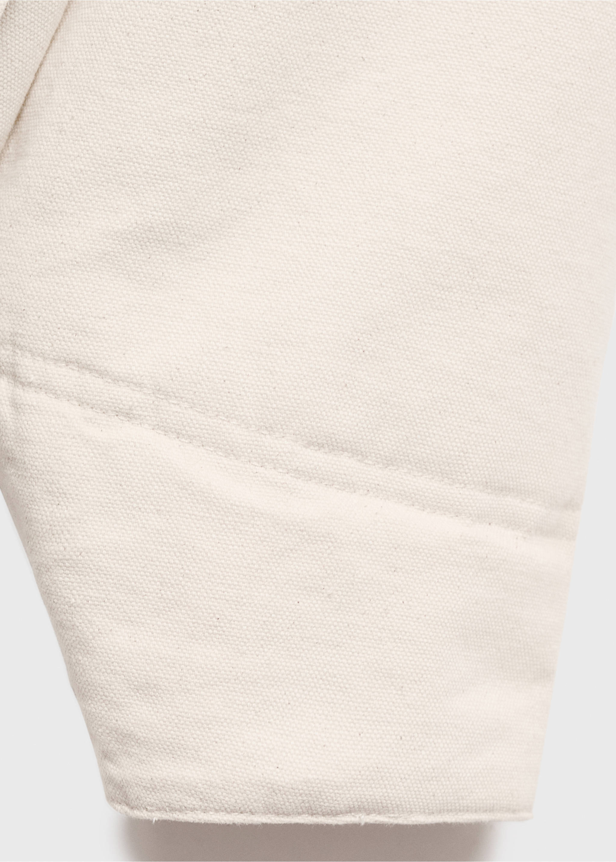 Parka en jean avec col en velours côtelé - Détail de l'article 0, Écru. Ref: 17085975-00.