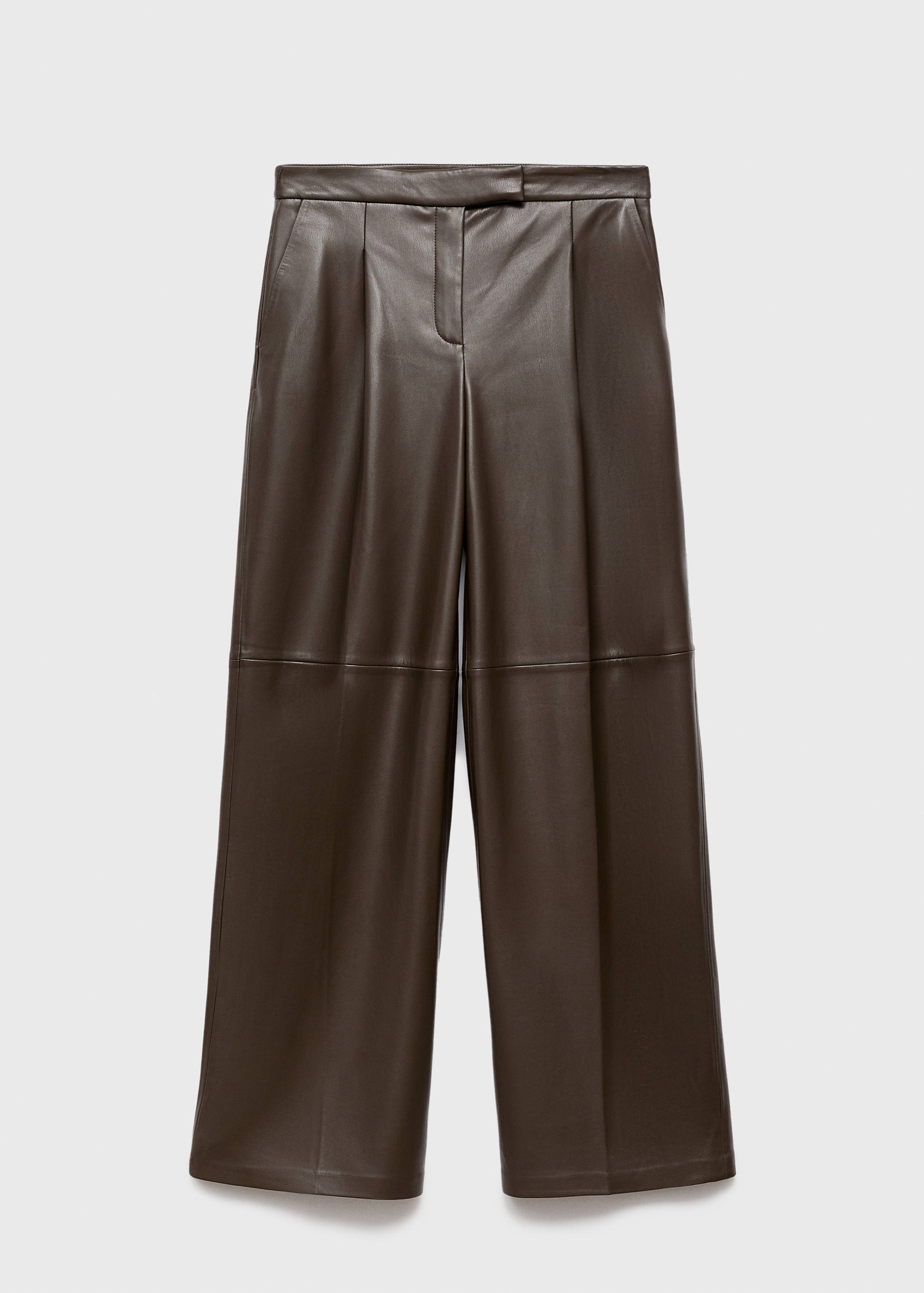 Wide leg faux-leather trousers - Article without model
