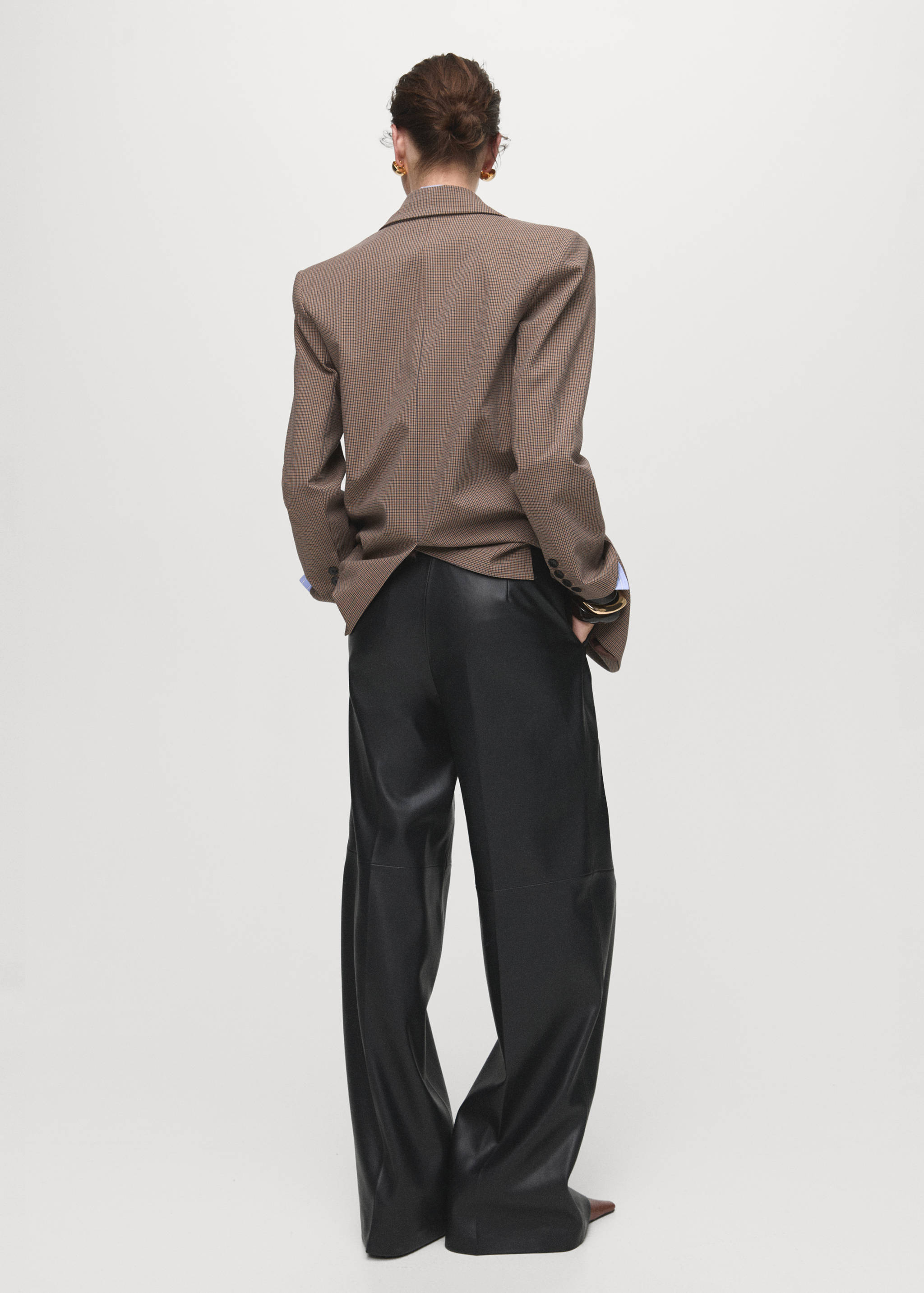 Pantalon large en cuir synthétique - Verso de l’article