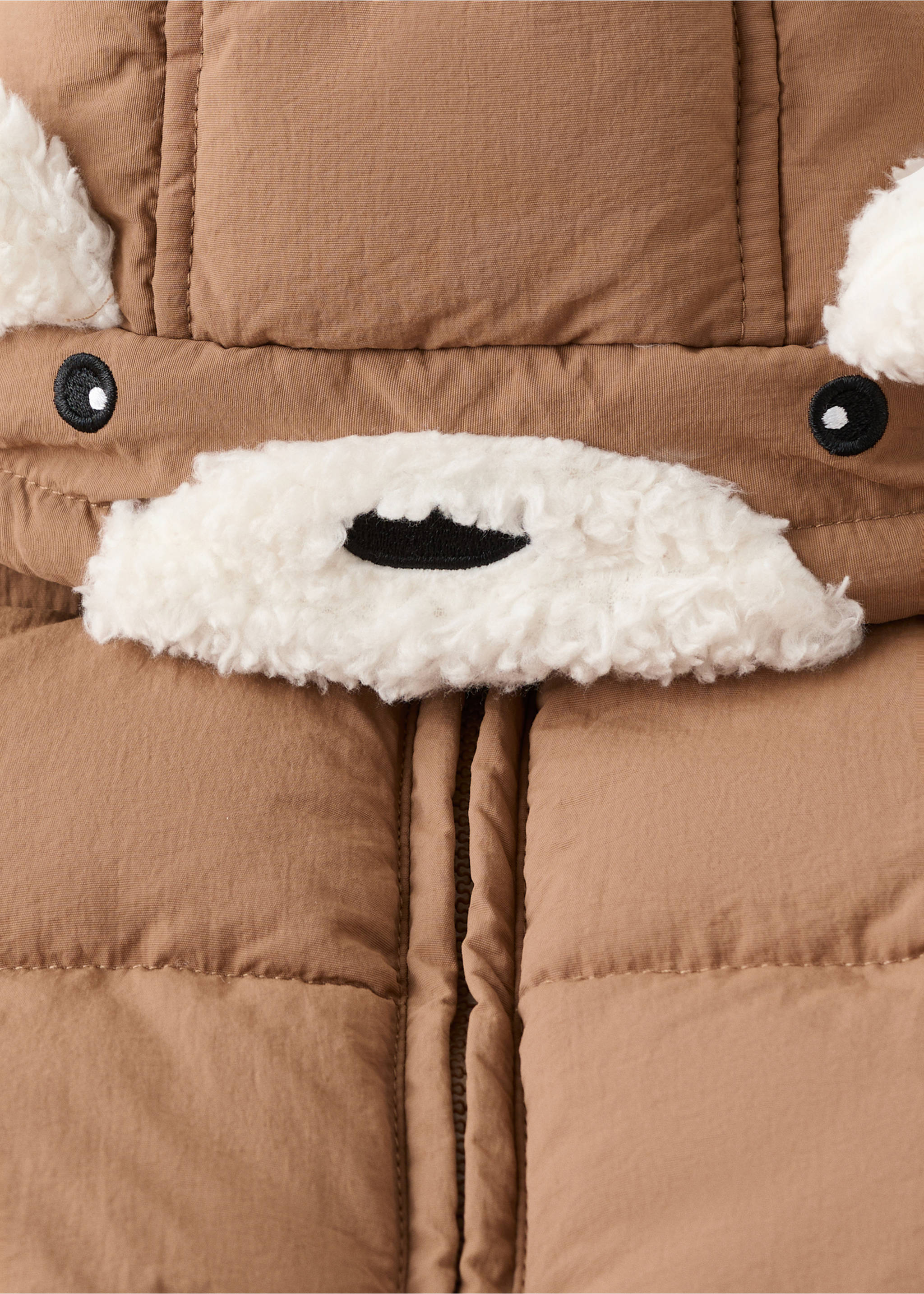 Anorak acolchado pelo - Detalle del artículo 8, Chocolate. Ref: 17085977-00.