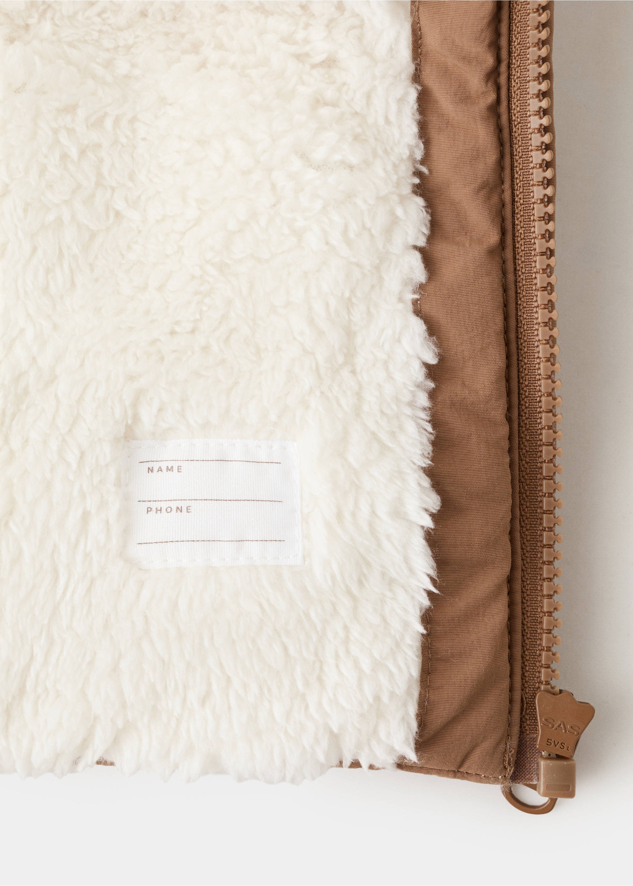Anorak acolchado pelo - Detalle del artículo 0, Chocolate. Ref: 17085977-00.