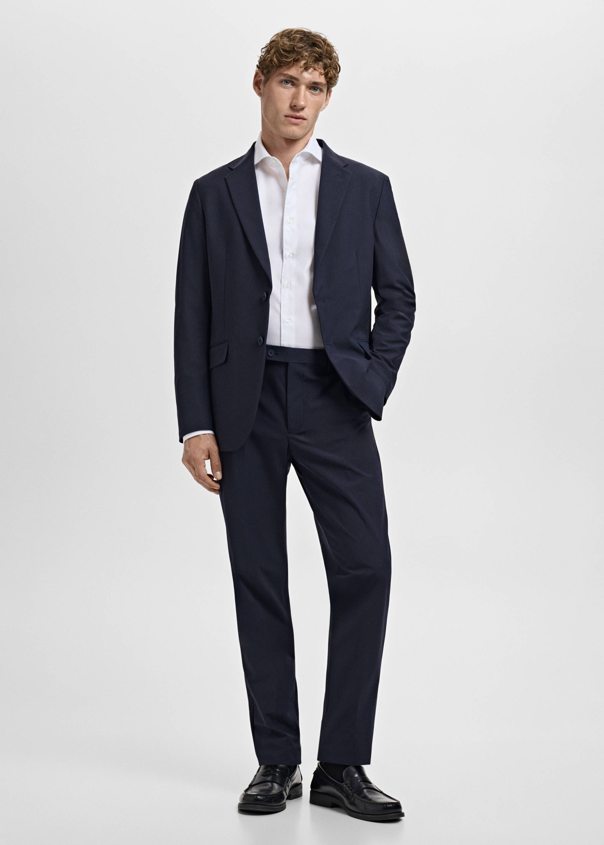 100% cotton slim-fit formal shirt - General plane