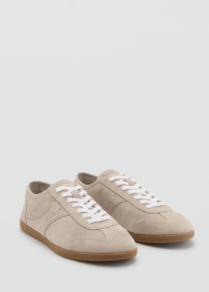 Suede trainers — Beige