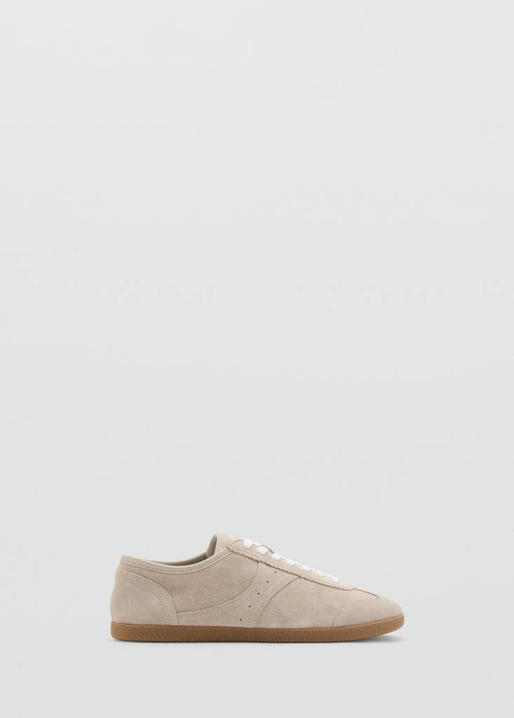 Suede trainers — Beige