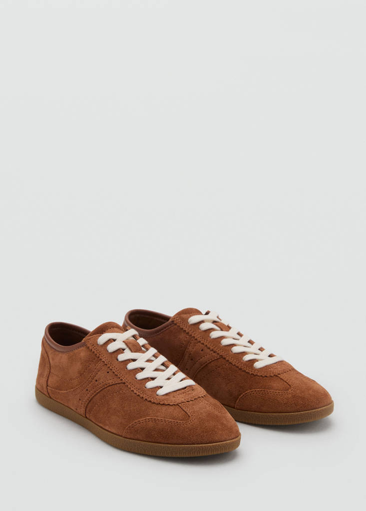 Suede trainers — Medium Brown