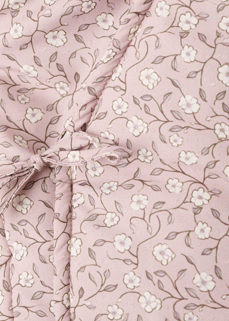 Floral shearling-lined anorak — Pink