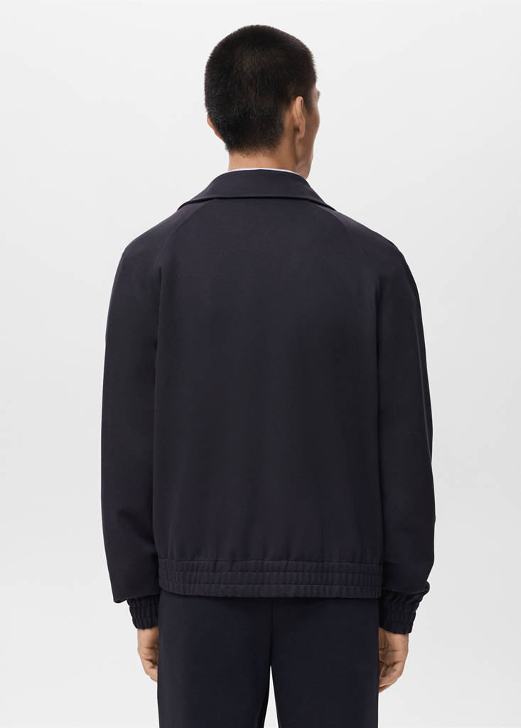 Regular-fit zip-up hoodie — Navy