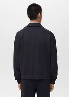 Regular-fit zip-up hoodie — Navy 3