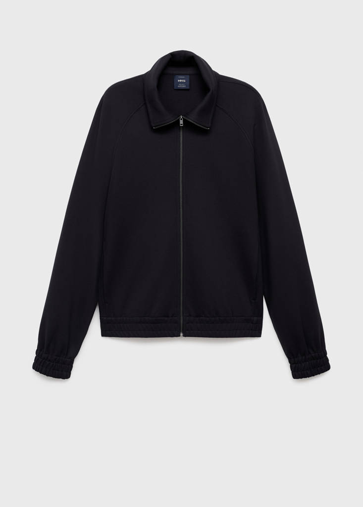 Regular-fit zip-up hoodie — Navy
