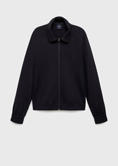 Regular-fit zip-up hoodie — Navy 6