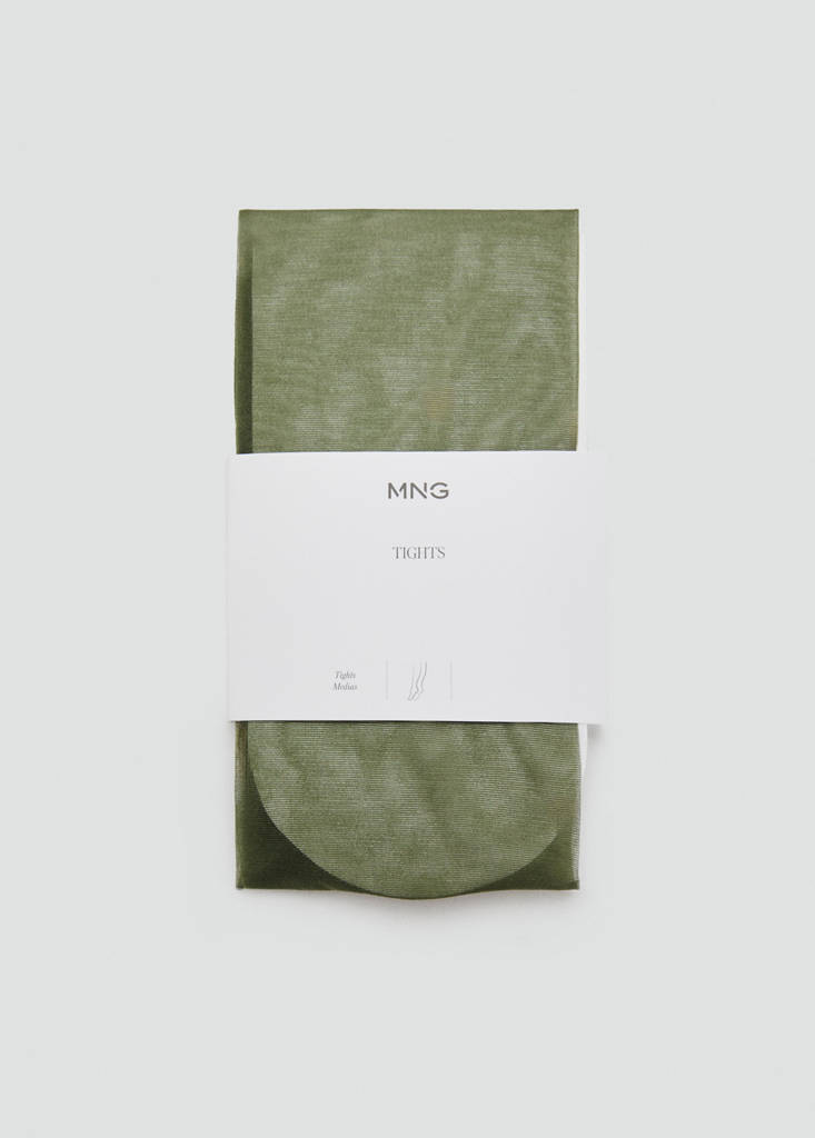 Thin veiled tights — Medium Green