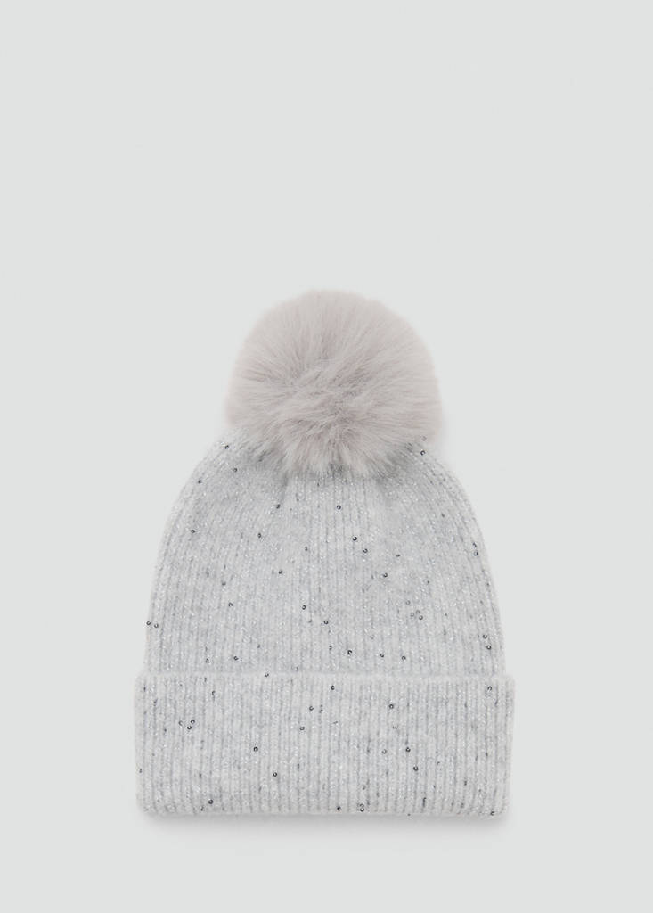 Shiny sequin hat — Grey