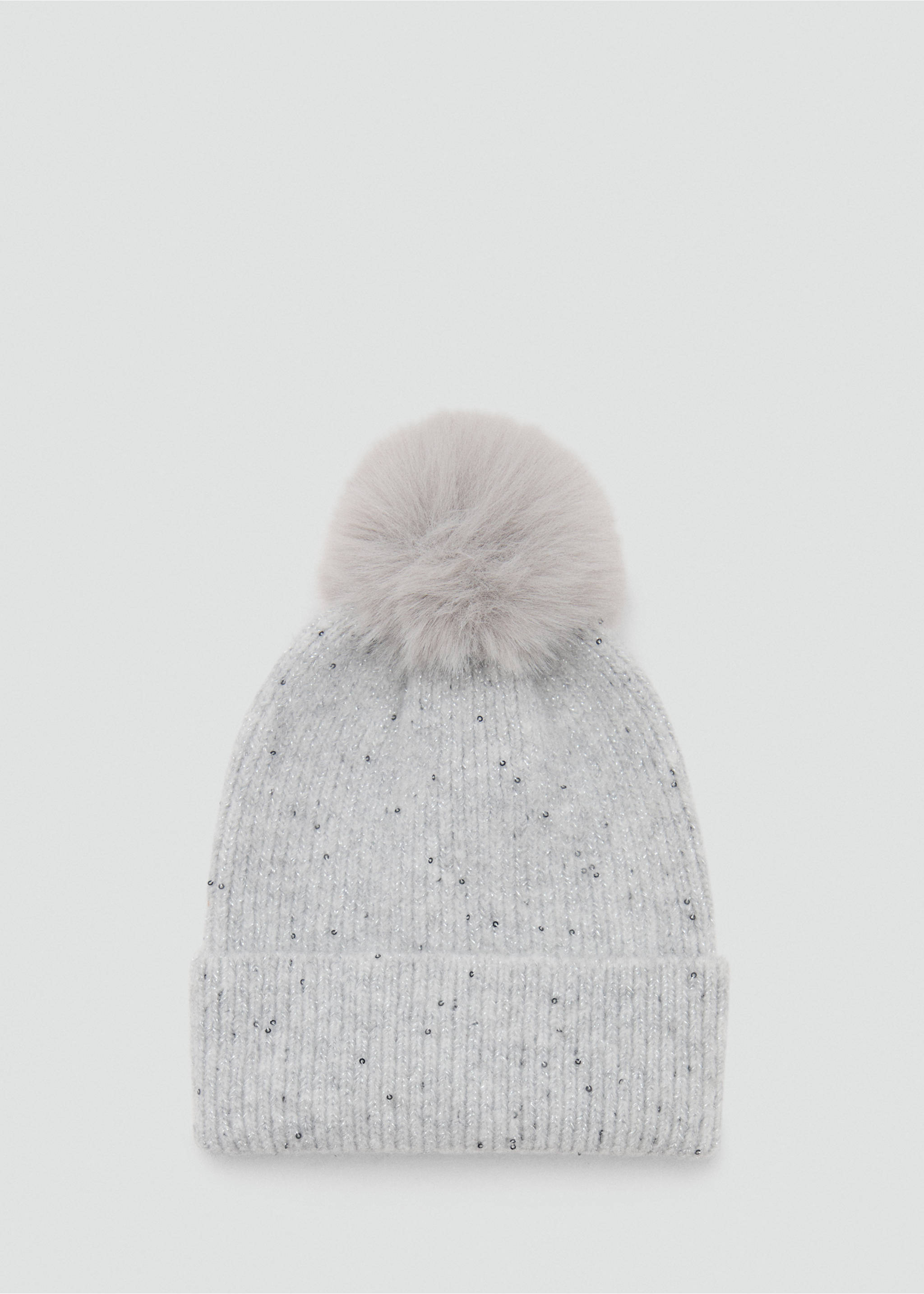 Shiny sequin hat - Article without model, Grey. Ref: 17085994-00.