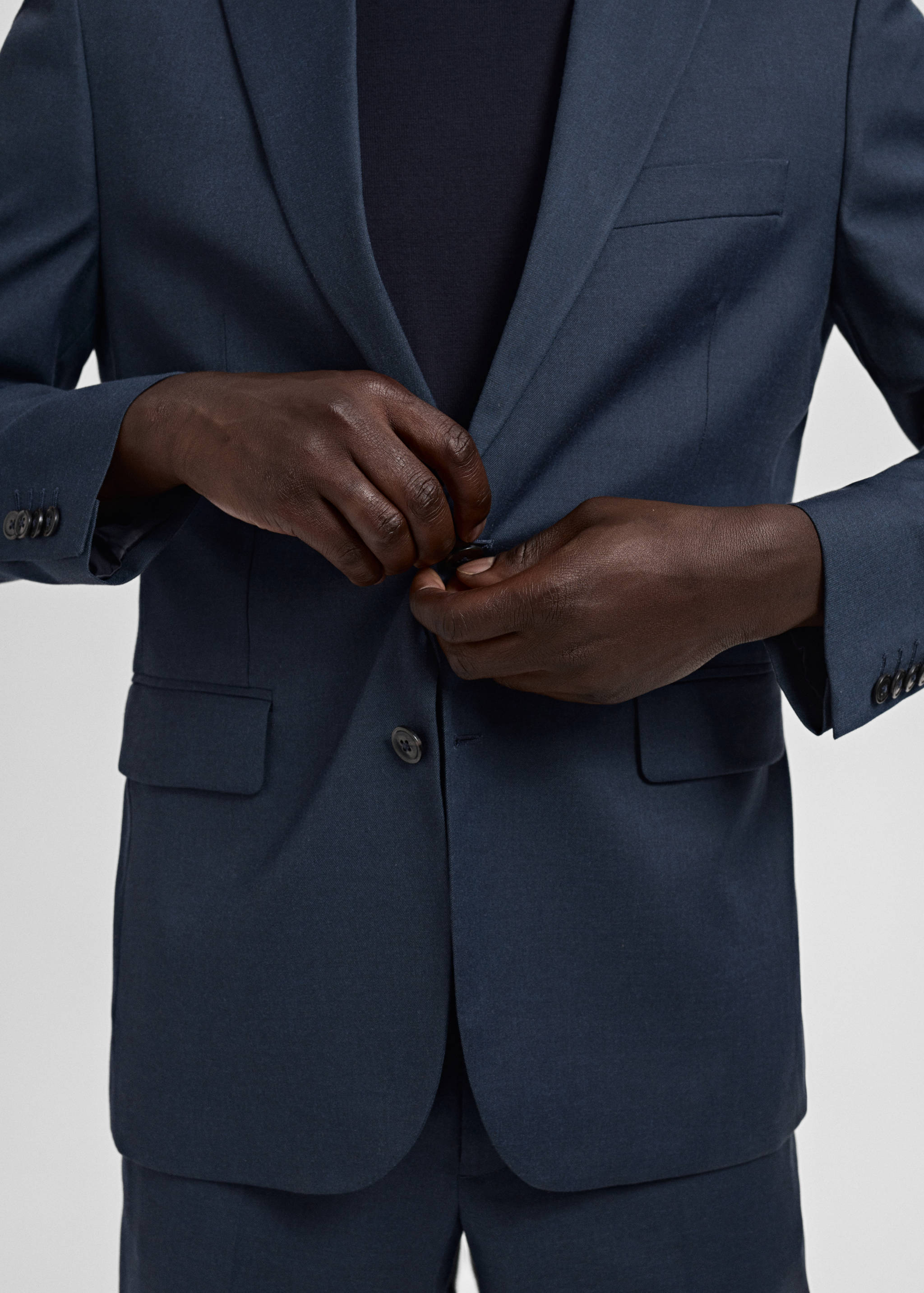 سترة بدلة لندن بقصة عادية - تفاصيل المنتج 4