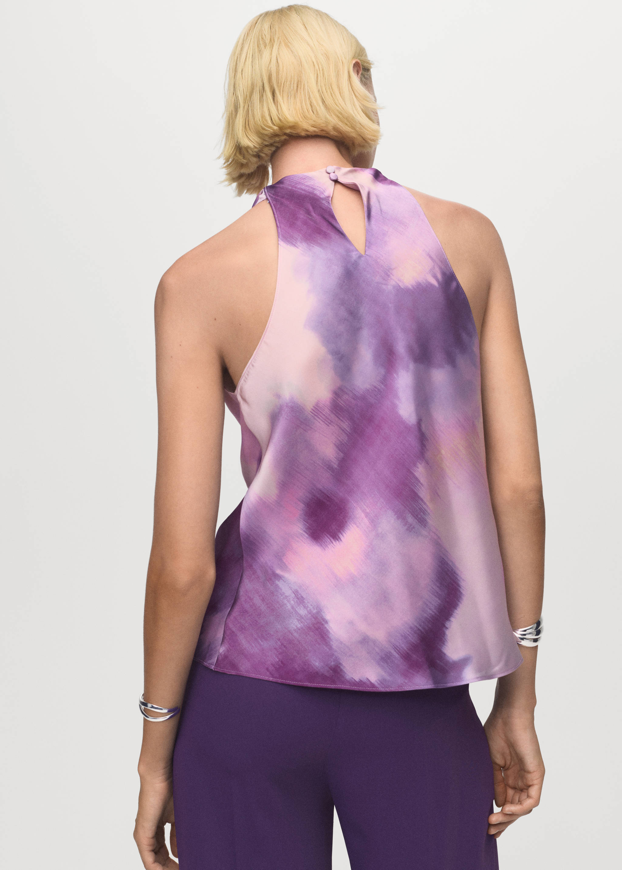 Tie-dye blouse with foulard - Reverse of the article