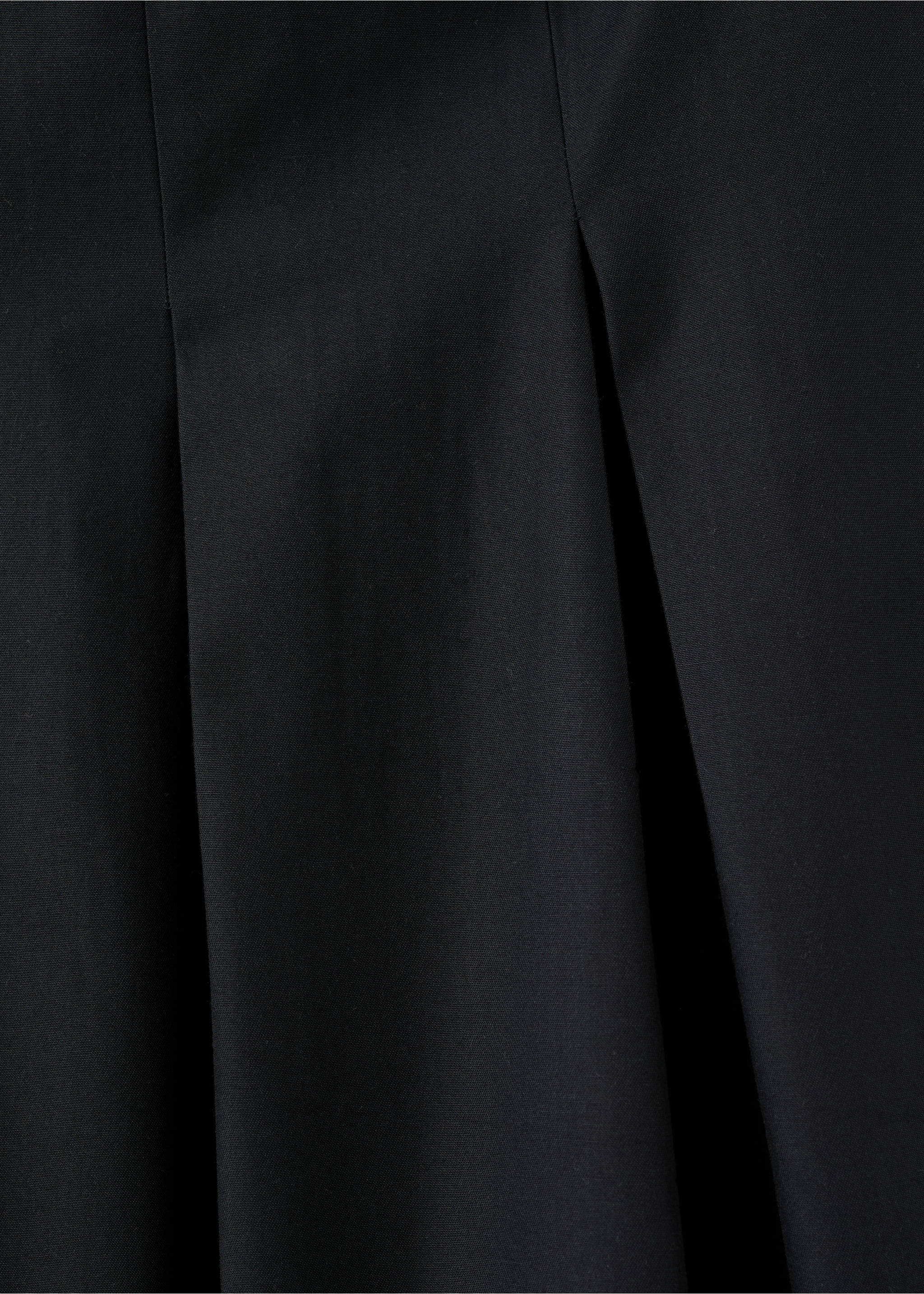 Combined pleated skirt - Details of the article 0, Black. Ref: 17086001-00.