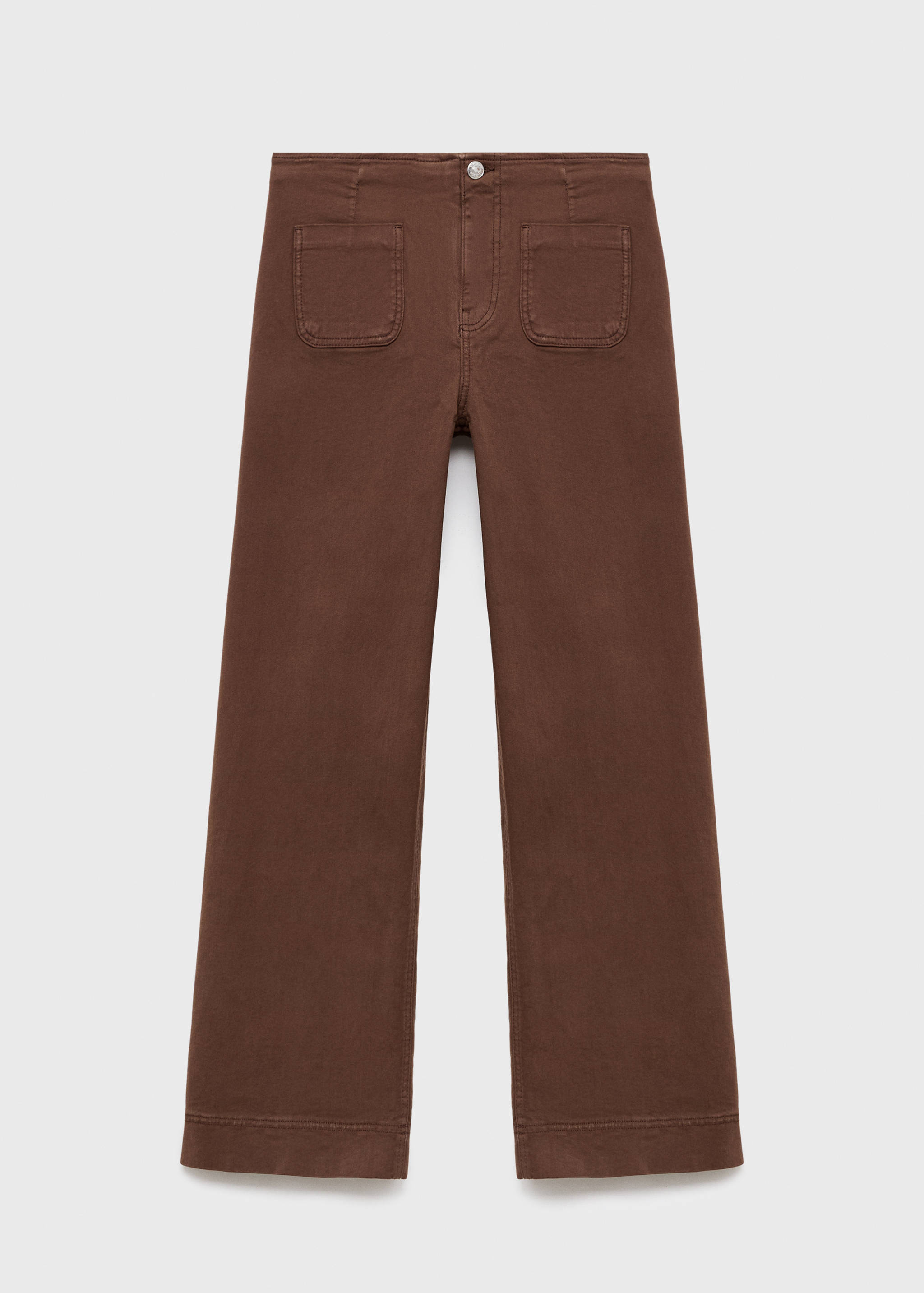 Blugi wide-leg cu buzunare - Articol fără model