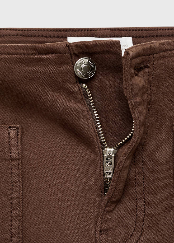 Wide leg jeans with pockets — Chocolate