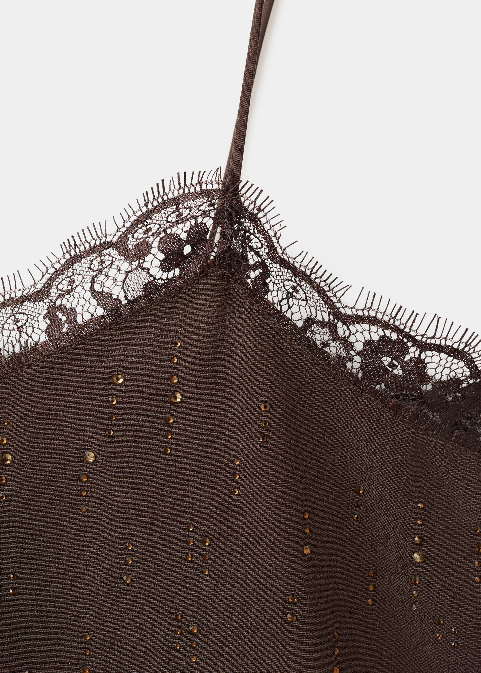 Top com estilo de lingerie com contas - Pormenor do artigo 8