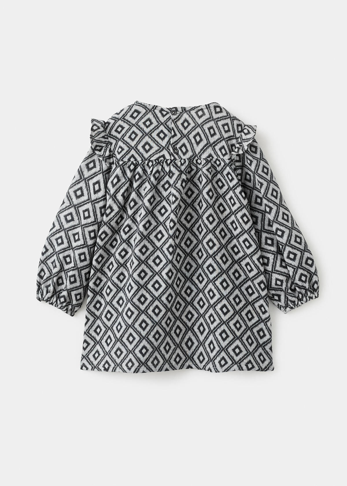 Ethnic print dress — Black