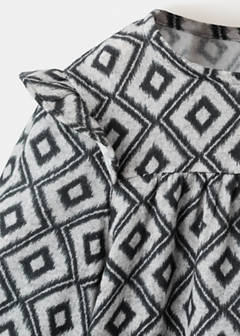 Ethnic print dress — Black 4