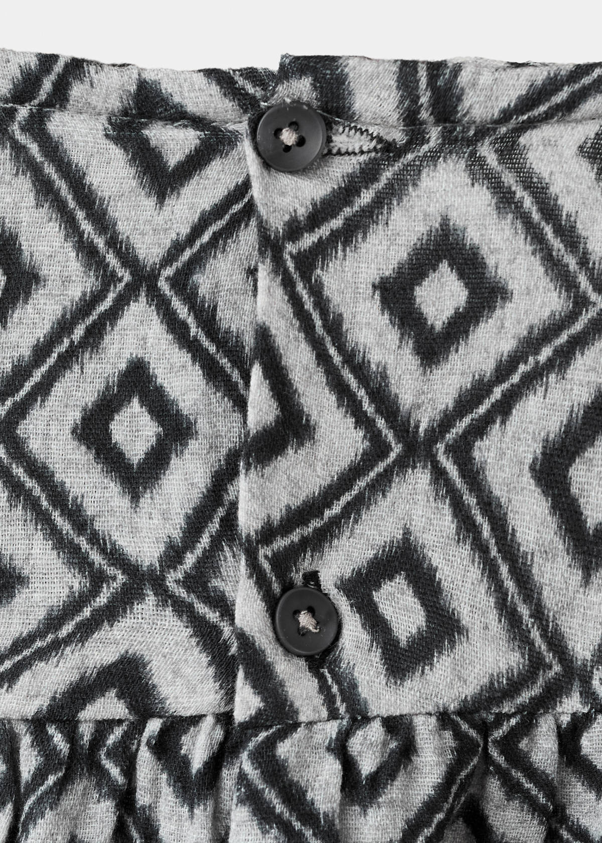 Ethnic print dress — Black