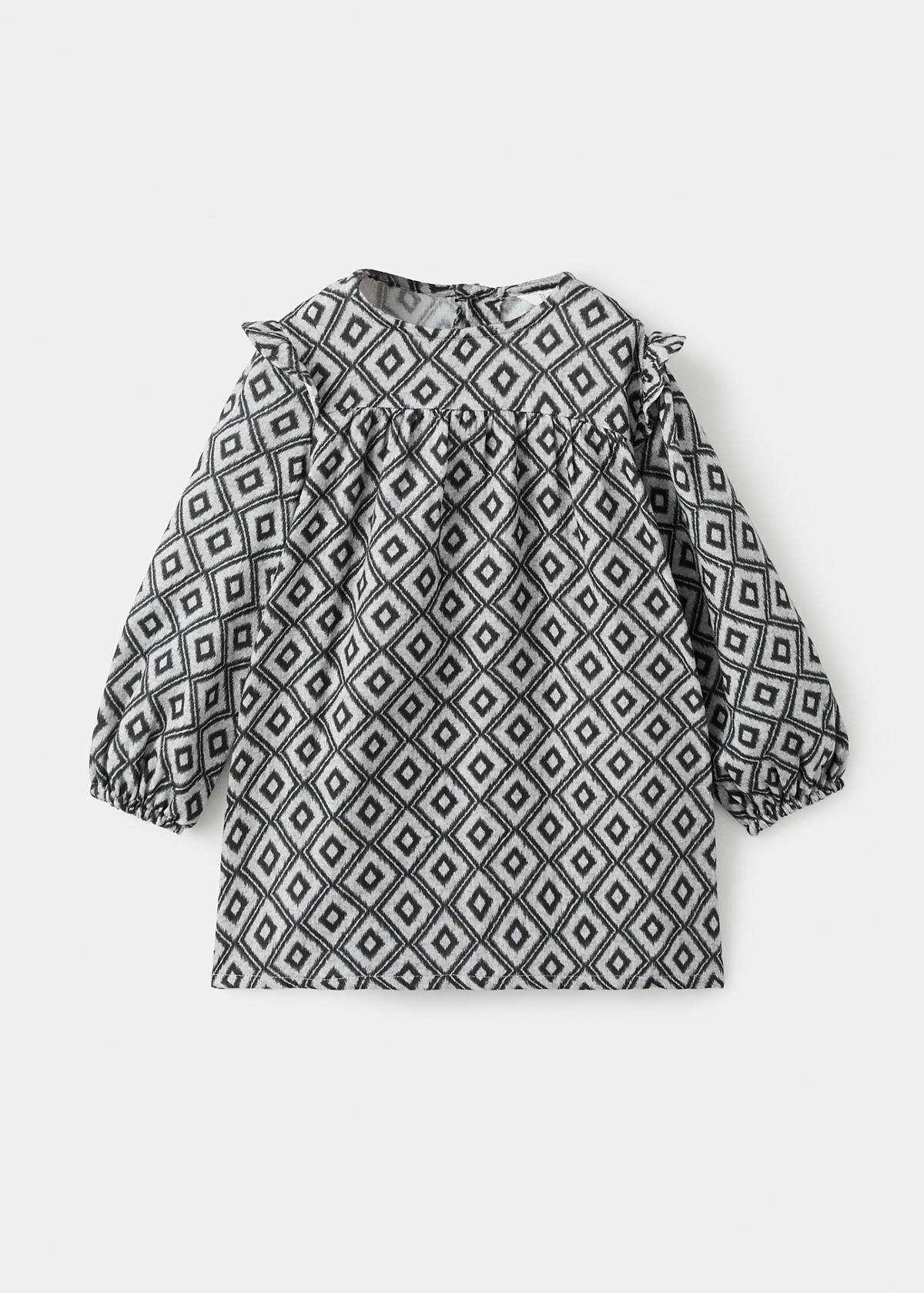 Ethnic print dress — Black