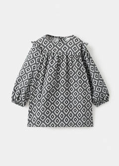 Ethnic print dress — Black 3