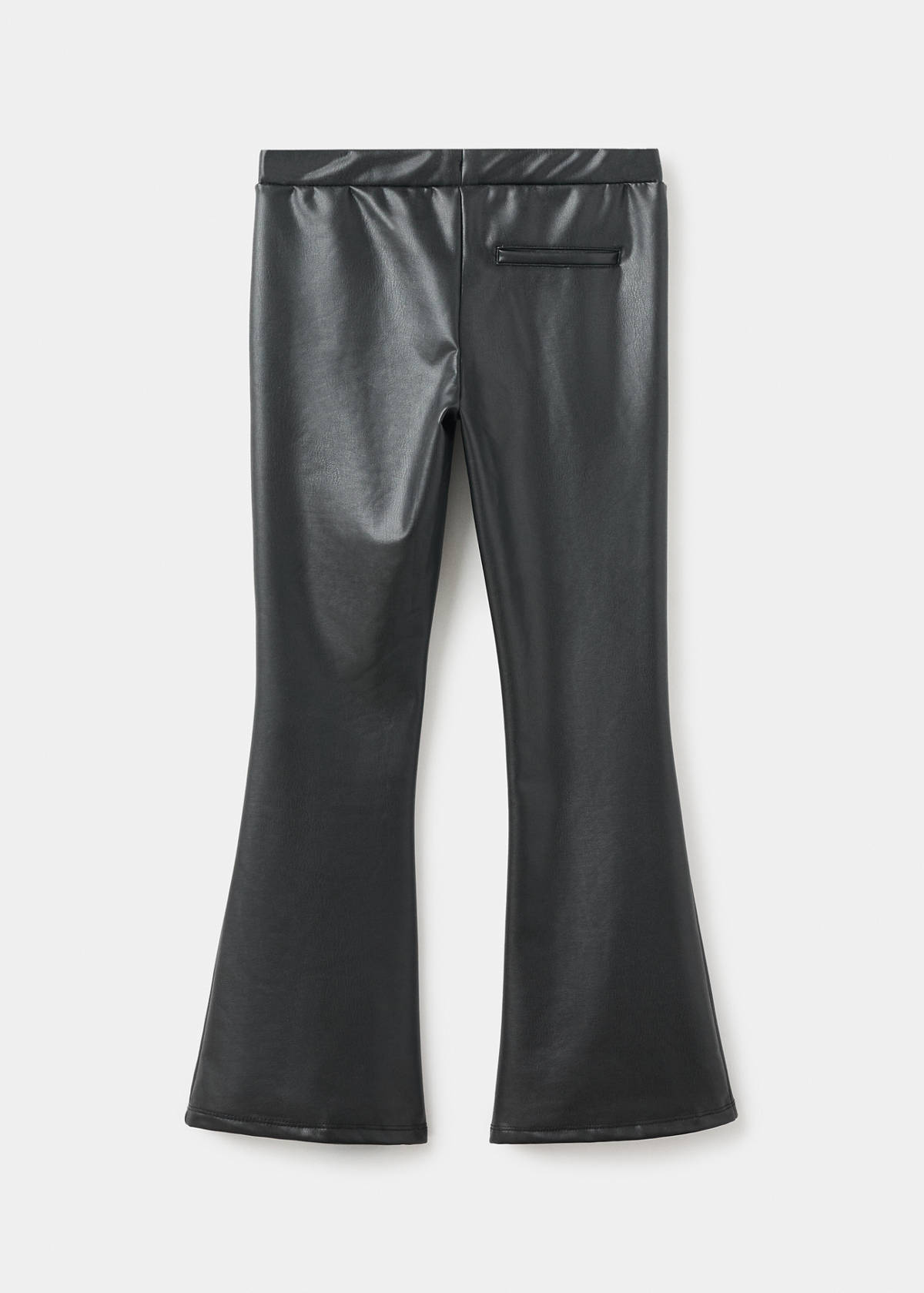 Faux-leather leggings — Black