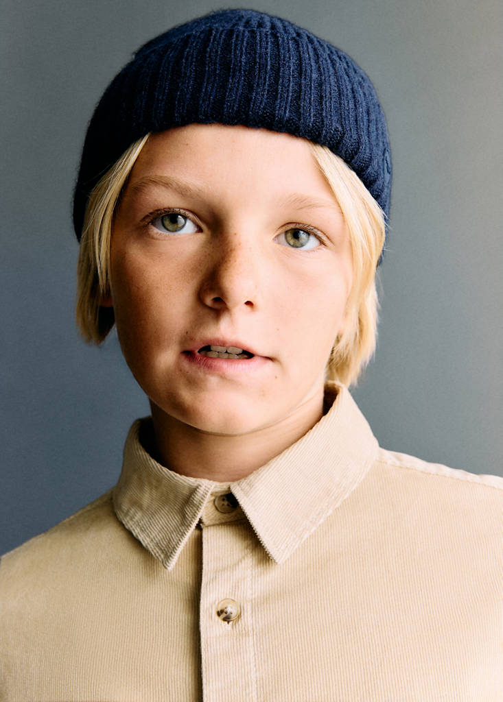 Regular-fit corduroy shirt — Sand