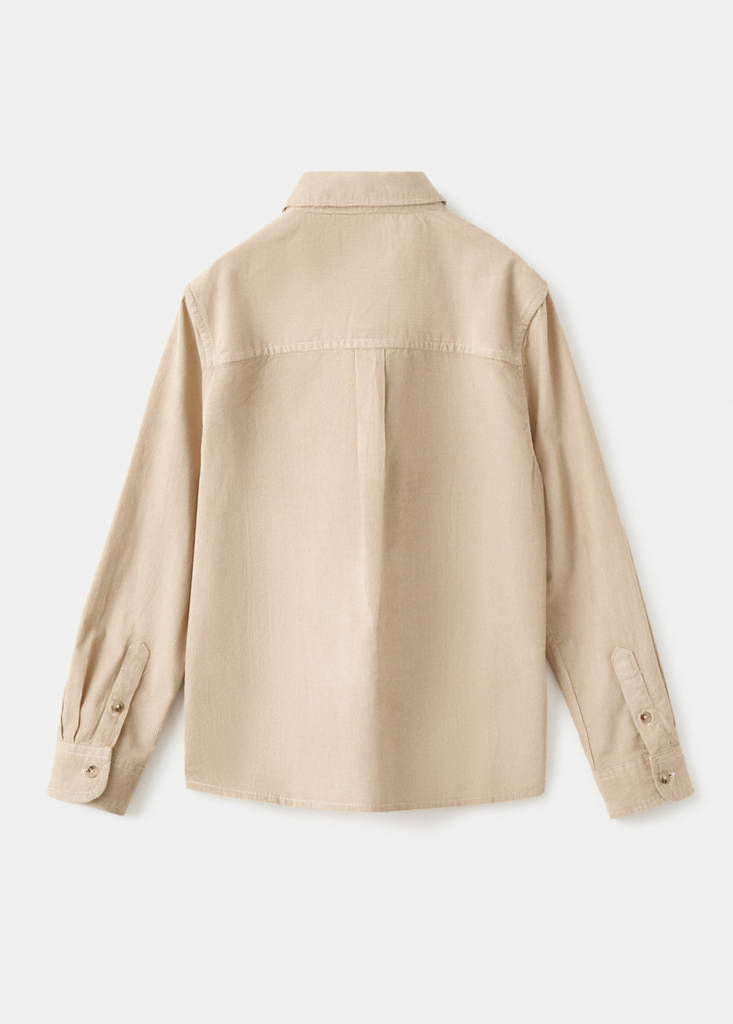 Regular-fit corduroy shirt — Sand