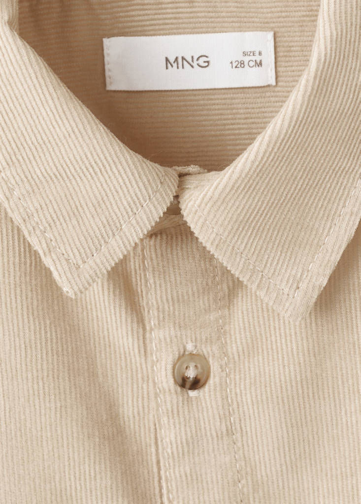 Regular-fit corduroy shirt — Sand