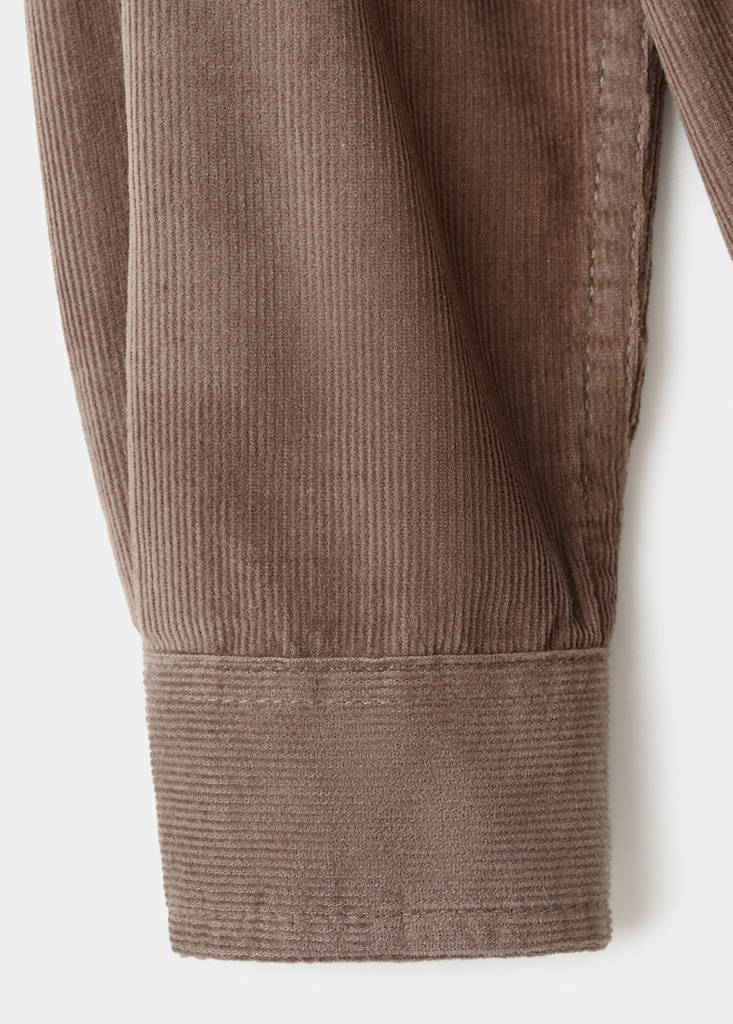 Regular-fit corduroy shirt — Medium Brown
