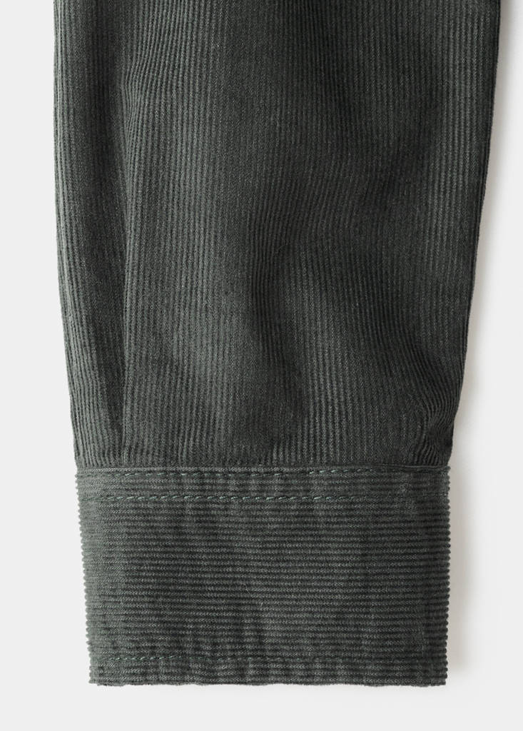 Regular-fit corduroy shirt — Forest Green