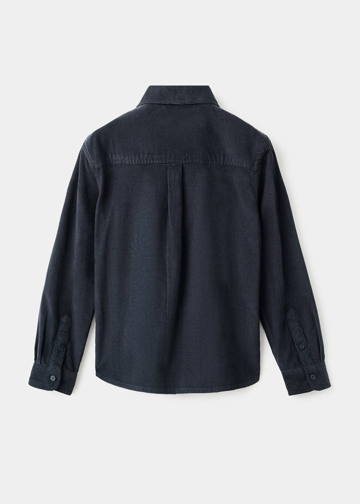 Regular-fit corduroy shirt — Navy
