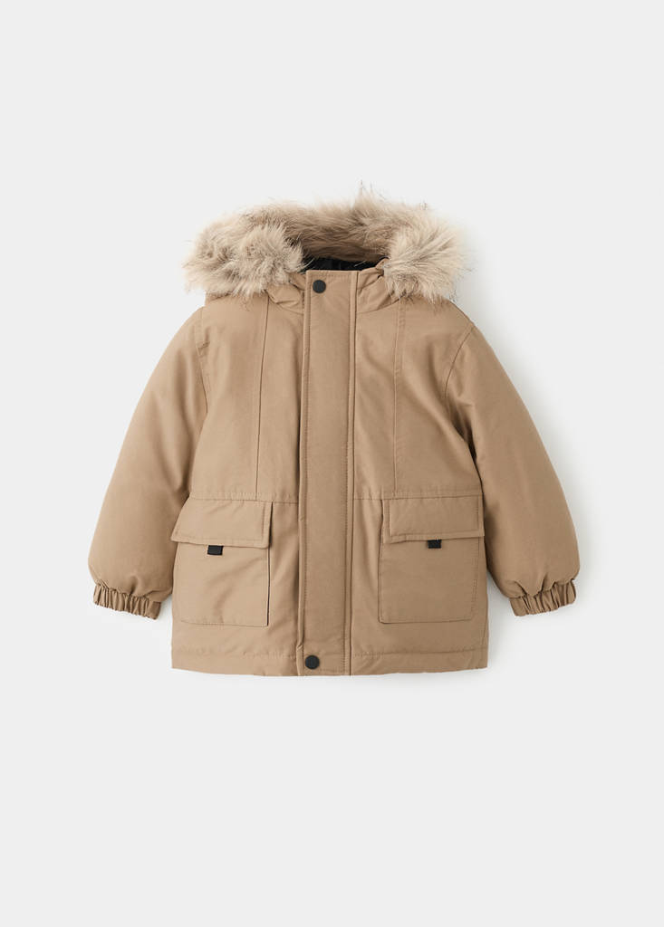 Anorak with shearling-effect hood - thumbnail 3