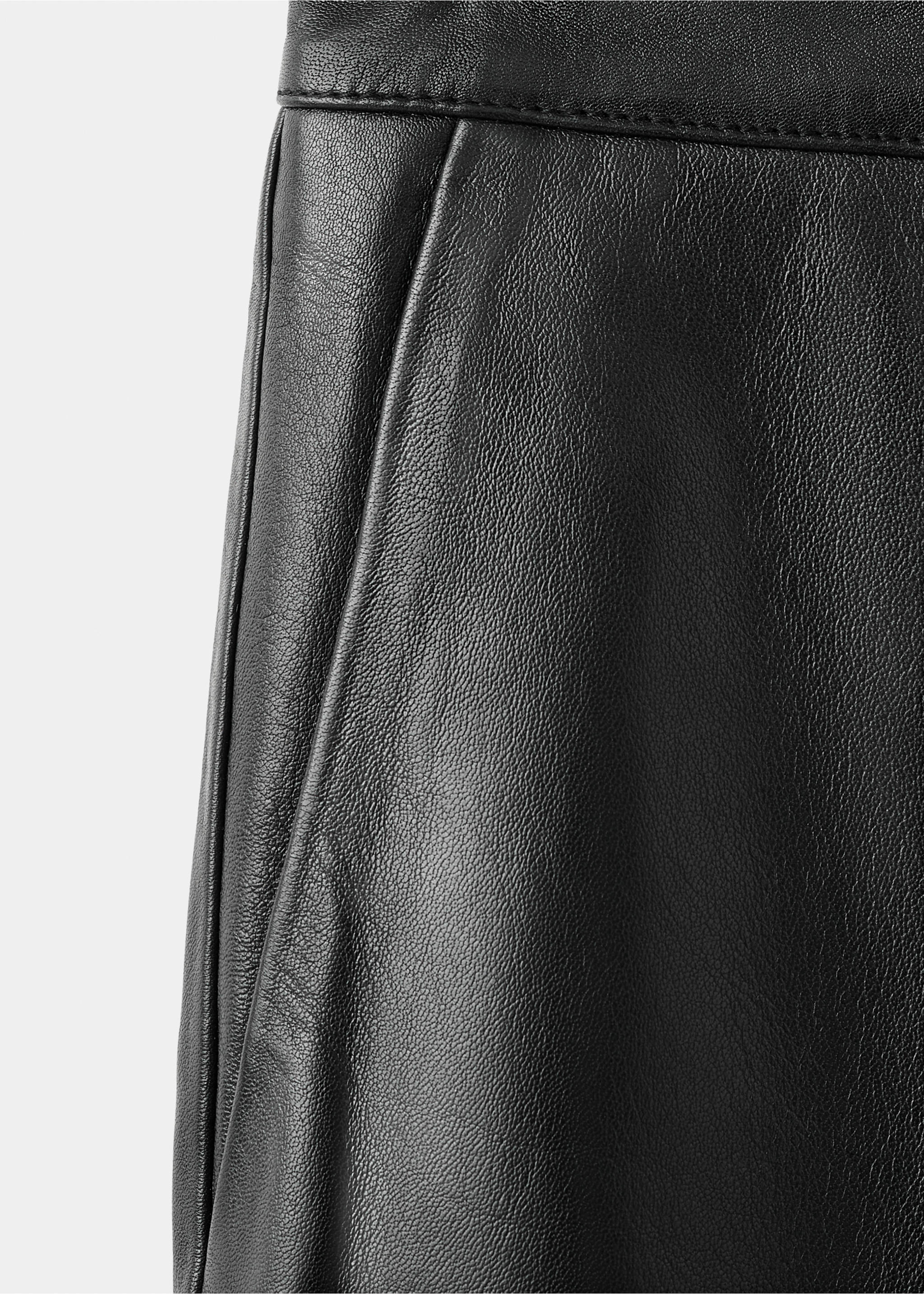 100%皮革喇叭裤 - null, 黑色. Ref: 17086343-00.