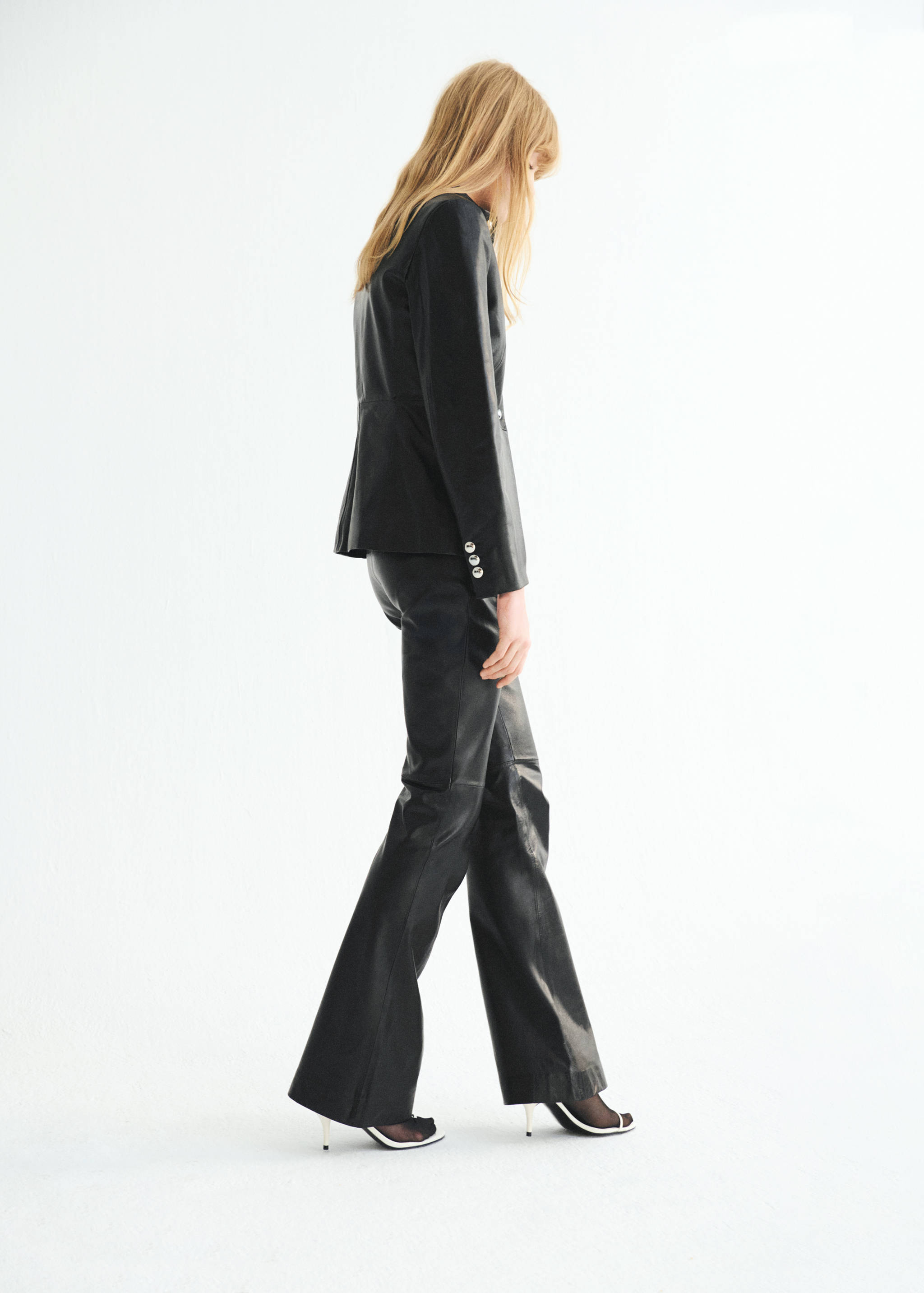 100% leather flared pants - Details of the article 1