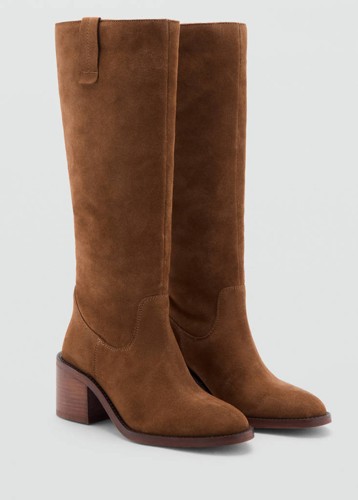 Tall leather boots — Medium Brown